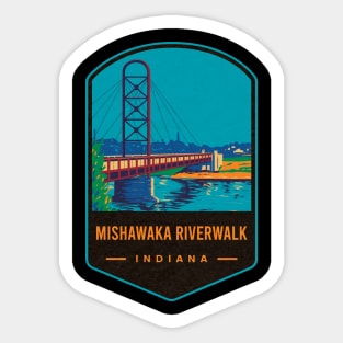 Mishawaka Riverwalk Bridge Sticker